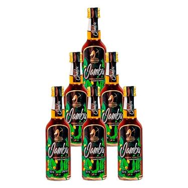 Imagem de Miniatura Cachaça Mista de Jambu Indiazinha 50ml 6 Unidades