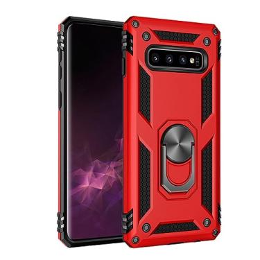 Imagem de Armor Capa de telefone à prova de choque para Samsung Galaxy S7 S8 S9 S10 S10E 5G Plus Nota 8 9 10 A6 A7 A8 A9 2018 Lite com capa traseira de anel, vermelho, para S8 Plus