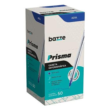 Imagem de Caneta Esferografica Bazze Prisma 1.0 mm Azul Caixa 50 Unidades