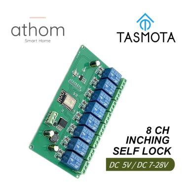 Imagem de Athom-módulo de relé tasmota 8ch 10a  wi-fi  interruptor  auto-bloqueio  controle de acesso à