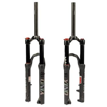 Imagem de BUCKLOS Garfo de suspensão a ar YINO 24" MTB 120 mm de viagem, QR 9 mm/100 * 15 mm freio a disco de eixo, 1-1/8" bloqueio manual de tubo reto XC AM Ultraleve Mountain Bike Garfos dianteiros