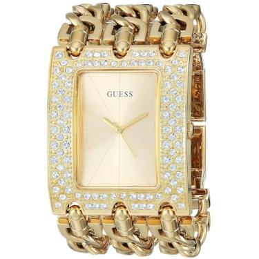 Imagem de GUESS Relógio feminino U1275L2 analógico de quartzo dourado, Tom dourado/dourado/dourado, Metal pesado