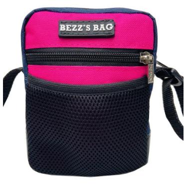 Imagem de Bolsa Shoulder Bag Bezz Transversal Moda Unisexx Pochete Azul/Rosa - B