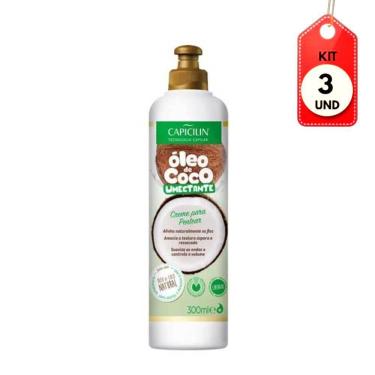 Imagem de Kit C/03 Capicilin óleo De Coco Creme p/ Pentear 300ml