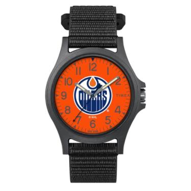Imagem de Timex Tribute Relógio masculino NHL Pride 40 mm de quartzo pulseira de tecido, preto, 20 relógio casual (modelo: TWZHOILMYYZ)