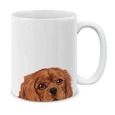 Imagem de MUGBREW Caneca de café de cerâmica Ruby Cavalier King Charles Spaniel Dog (S2), 325 ml