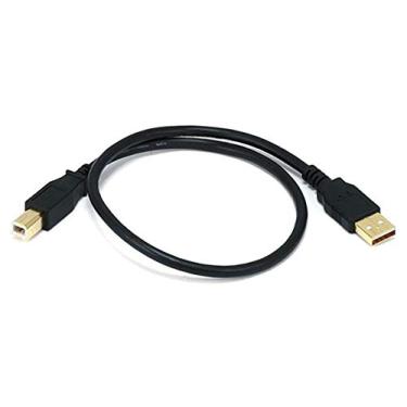 Imagem de Cabo USB 2.0 A macho para B macho 28/24AWG (105436), preto da Monoprice, 1.5ft