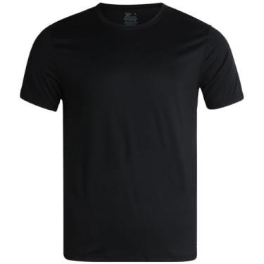 Imagem de Reebok Camisa masculina - Camiseta esportiva macia de manga curta (P-GG), Preto, GG