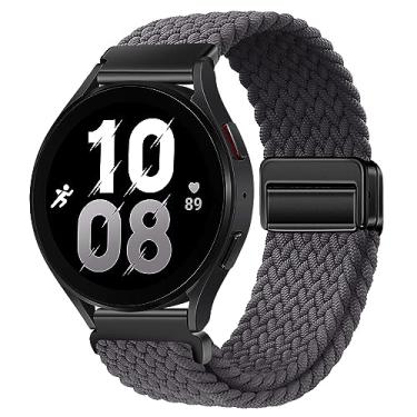 Imagem de Pulseiras magnéticas de nylon compatíveis com Samsung Galaxy Watch 6/5/4/3 Pro/Classic/Sport/Gear S3/S2 Frontier/Active, 20 mm e 22 mm para Samsung Watch de 47 mm, 46 mm, 45 mm, 44 mm, 43 mm, 42 mm,