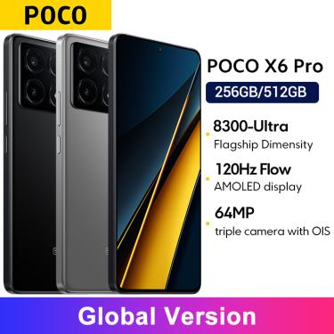 Imagem de POCO-X6 Pro Smartphone 5G  Dimensão 8300  Ultra 6.67 "  Fluxo 1.5K  AMOLED DotDisplay  Câmera 64MP