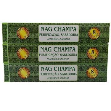 Imagem de Incenso Massala Nag Champa Shakunthala Ayahuasca Sagrada - Purificação Cx.3un.8v.