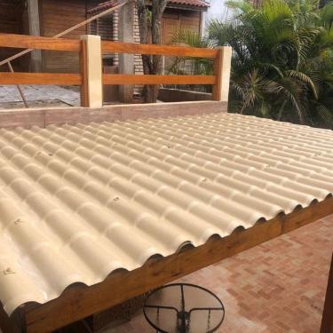 Imagem de Kit com 15 Telhas Pvc Colonial 328x86cm Permatti Marfim