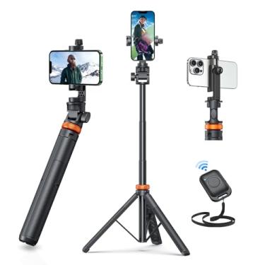 Imagem de EUCOS tripé 62" para Celular, Suporte para iPhone e Bastão de Selfie com Controle Remoto, Extensível Suporte para Celular de Viagem, o Tripé Mais Robusto para Celular Compatível com iPhone/Android