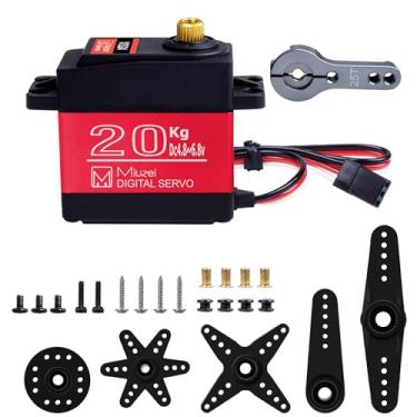 Imagem de Miuzei (Servo motor de 20 kg) - Servo motor de 20 kg 1/10 servo digital de alto torque servo à prova d'água para robô de carro R/C, ângulo de controle DS3218 270C