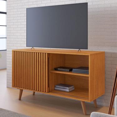 Imagem de Rack para TV Até 43 Polegadas Carinho 1 Porta 1 Prateleira Cinamomo - Jcm Móveis