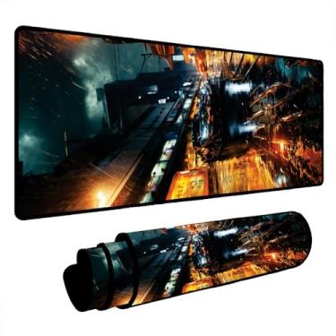 Imagem de Novo Mouse Pad Gamer Deskpad Speed Extra Grande Borda Costurada Profissional Varios Tamanhos - Carro Sport (70x35)