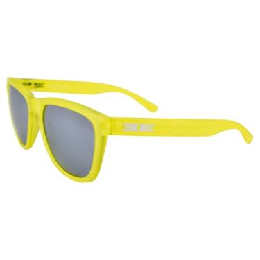 Imagem de Epoch Eyewear Vibe Elation Óculos de sol polarizados feminino masculino armação amarela neon óculos de sol modernos com lente espelhada prata, Amarelo-prata, Adult