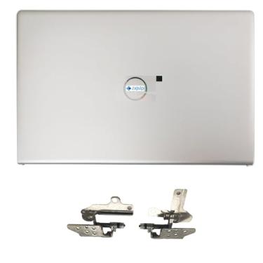 Imagem de Jxjslp Tampa traseira de LCD de substituição com dobradiças para notebook Dell Inspiron 15 3510 3511 3515 3520 3525 Series 0DDM9D prata