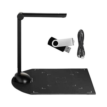 Imagem de Scanner de Documentos, Scanner Portátil Dobrável Scanners para Computadores Com Luz LED Sem Sombras e Função OCR Fonte de Alimentação USB para Digitalização de Documentos Clara e