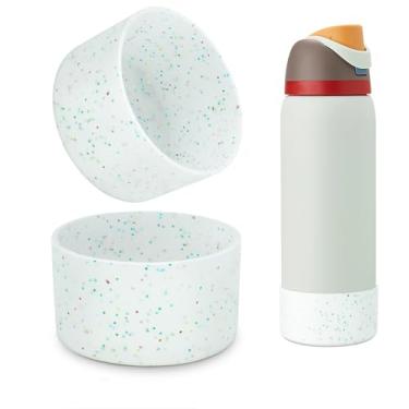 Imagem de Beonsky 2 peças de bota de silicone com glitter para garrafa de água Owala 1,134 g, capa protetora antiderrapante para garrafas de água de aço inoxidável FreeSip/Twist/Flip acessórios
