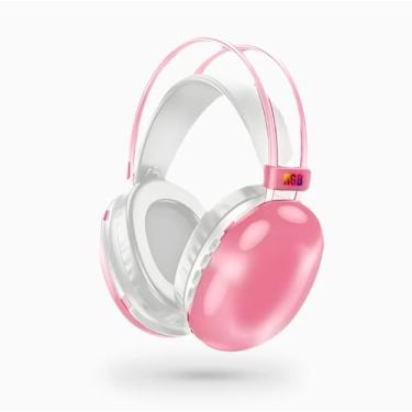 Imagem de Fone De Ouvido Sem Fio Bluetooth V53 Headset Disco Pulse PG580 Experiência Sonora Excepcional Drivers De 50mm Conforto Ergonomia Design Com LED Ideal Para Jogos - Rosa