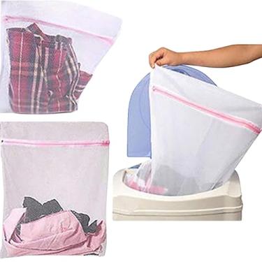 Imagem de Kit 1/3/6 Saco De lavar roupa Protetor de Roupas Evita Bolinhas 50x60 - NEXUS MARKET (1)