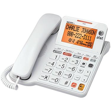 Imagem de AT & T CL4940 com fio padrão Telefone com sistema de atendimento e retroiluminado Display, Branco