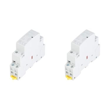 Imagem de 2 Unidades 24V 20A Contatores AC 2P 1NO 1NC Modularização de Montagem Em Trilho DIN Design Contator AC Doméstico