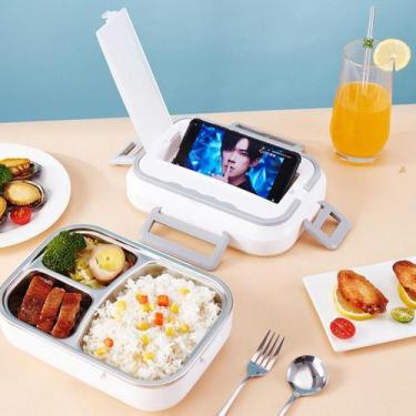 Imagem de Caixa de almoço elétrica aquecedor de alimentos recipiente portátil vi