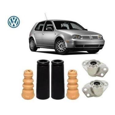 Imagem de 2 Kit Coxim Batente Coifa Amortecedor Traseiro Golf 2003 2004 2005 200