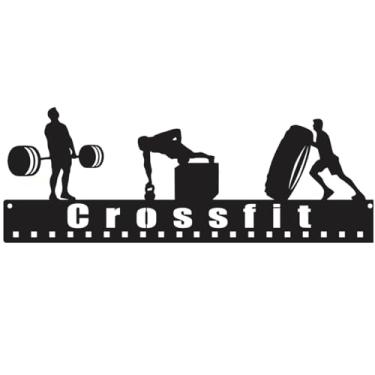 Imagem de Porta Medalhas Exercício Levantamento de Peso Cross Fit MDF Decorativo
