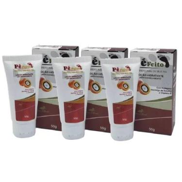 Imagem de Kit Com 3 Loção Hidratante Pé Feito Antiressecamento 50g - Flora do Br