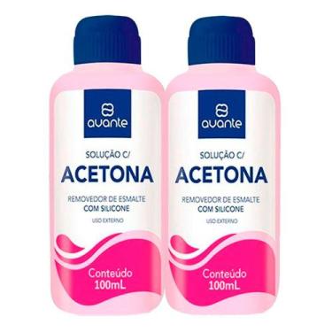 Imagem de Kit 2 Acetona Avante Rosa 100ml