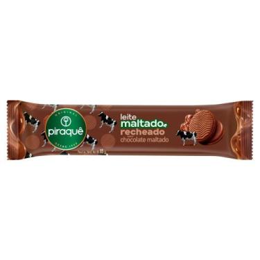 Imagem de Biscoito Piraquê Leite Maltado Recheado Sabor Chocolate Maltado 85g - 