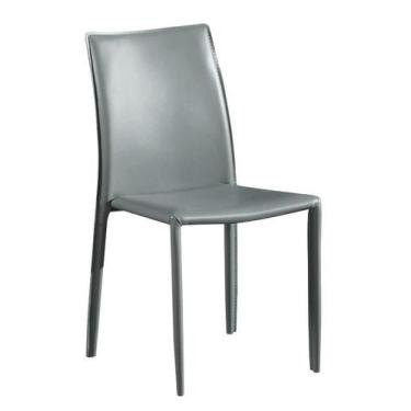 Imagem de Cadeira De Jantar Amanda Pvc Cinza Rivatti Kit 6 Unidades