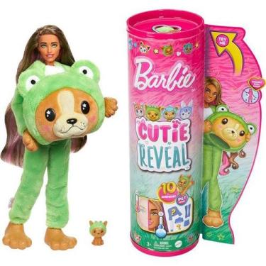 Imagem de Barbie Reveal Cutie Disfarces Engraçados de Animais Verde Mattel HRK22