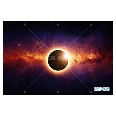 Imagem de Papel De Teto Céu Espaço Eclipse Sol Lua Luz 3,5M Rof75 - Você Decora