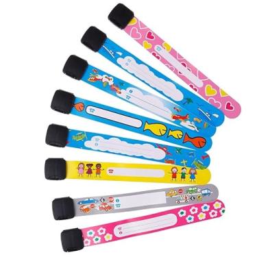 Imagem de Pulseira De Identificação Infantil Impermeável 3 Unidades Viagem Parque Praia Piscina Prova D'agua Menino Menina Reutilizável Autismo (Sortidas)