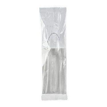 Imagem de Kit talher garfo, faca, colher, guardanapo cristal embalado plastfood 