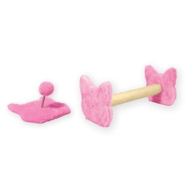 Imagem de KIT 2 Em 1 Arranhador Para Gato Sisal Poste Vertical Cara De Gato Mola