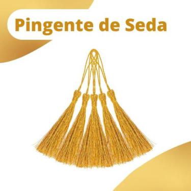 Imagem de Pingente De Seda Tassel - Franja - Ouro - Com 50 Unidades - Nybc