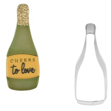 Imagem de R&M Cortador de biscoito de champanhe de 11 cm – Cortadores de biscoito de aço inoxidável - Molde de biscoito de champanhe