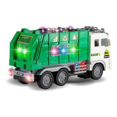 Imagem de Brinquedo Infantil Caminhão Coletor De Lixo Som E Luzes 4d - D TOYS
