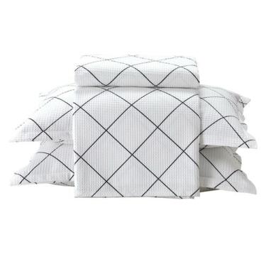 Imagem de Kit Colcha Piquet Favo Dohler 3 Peças Cama Queen 100% Algodão, Orion