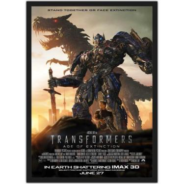 Imagem de Quadro Decorativo Transformers Cartaz Cinema Decorações Com Moldura - 