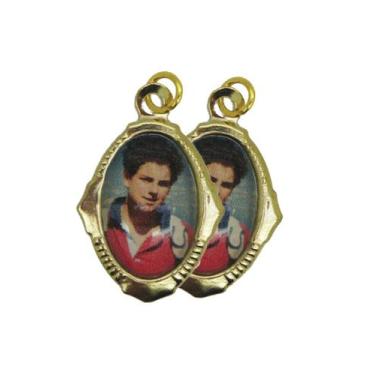 Imagem de 50 Medalha Beato Carlo Acutis - 1x2 cm - Santinhos do Brasil