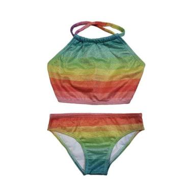 Imagem de Biquíni Infantil Proteção UPF50+ Capri Arco-Íris - Verão 2023 - Banho 