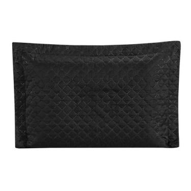 Imagem de Porta Travesseiro Requinte 70cm x 50cm 1 Peça Preto Fronha - Enxovais 