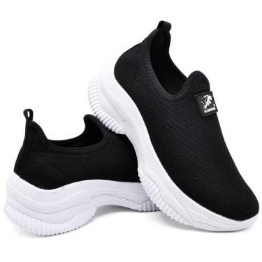 Imagem de Tenis Feminino Esportivo Confortavel e Macio Novidade - REF, Preto, 38