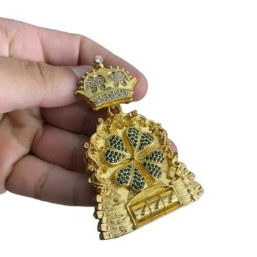 Imagem de Pingente Trevo 777 Cravejado - Banhado a Ouro 18k - ToJoia18k